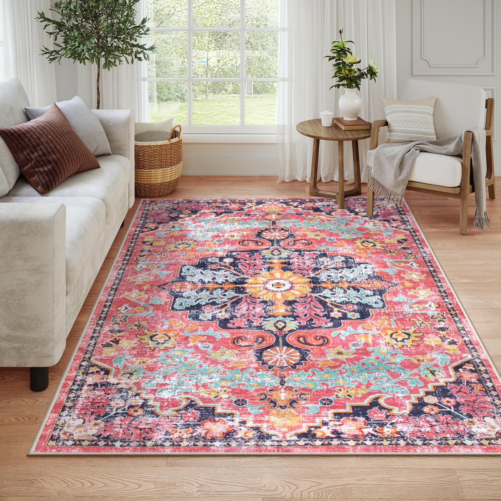 Amazon.com: Lahome Reine 6x9 Area Rugs Machine Washable Area Rugs